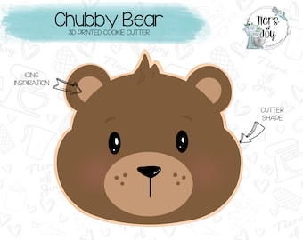 Chubby Bear Cookie Cutter - Woodland Creatures - Animals - 3D Printed Cookie Cutter