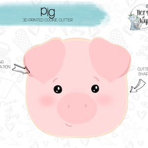 Pig Cookie Cutter - Farm - Animals - 3D Printed Cookie Cutter