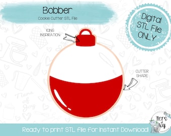 Bobber Cookie Cutter STL - 3D Druckerdatei (Digitaler Download)