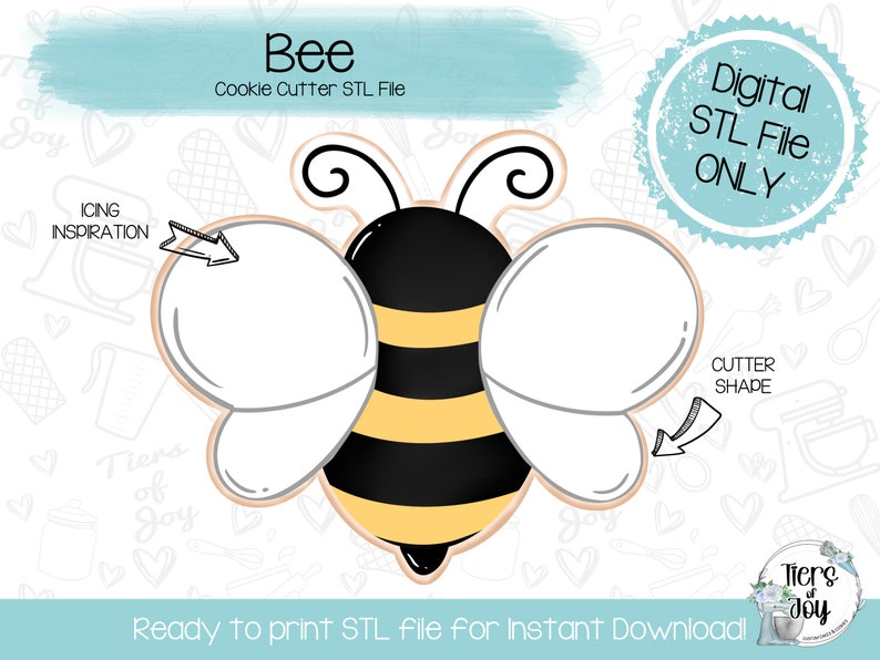 Bee Cookie Cutter STL – 3D Printer File (digital Download) - Etsy
