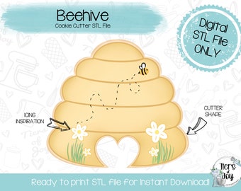 Beehive Cookie Cutter STL File - Instant Download - 3D Printed Cookie Cutter STL File