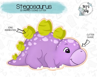 Stegosaurus Dinosaur Cookie Cutter - Dinosaurs - Prehistoric - 3D Printed Cookie Cutter