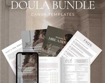 Doula Business Bundle – Canva Templates, Welcome Packet, Contracts, Birth Plan (Digital Download)