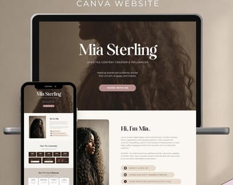 Content Creator Portfolio | Canva Website Template | UGC Creator | Influencer Portfolio | Landing Page