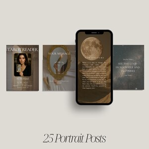 Tarot Instagram Templates: Social Media Posts, Reel Covers, Editable Canva Designs (Instant Download) image 7