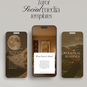 Tarot Instagram Templates: Social Media Posts, Reel Covers, Editable Canva Designs (Instant Download) image 4
