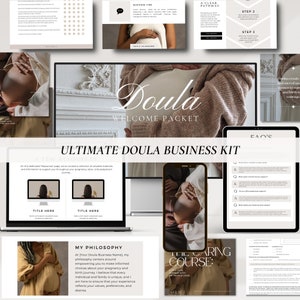 Doula Essentials, Instagram Posts + Doula Forms, Birth Plan, Postpartum, Client Intake Template, Doula Business Templates,  Doula Marketing