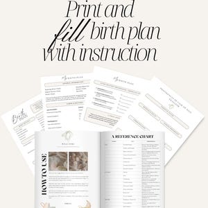Printable Birth Plan Template: Simple Birthing Preferences, New Mom, Doula (PDF Download)