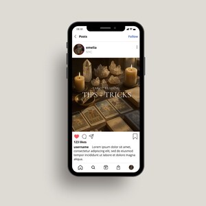 Tarot Instagram Templates: Social Media Posts, Reel Covers, Editable Canva Designs (Instant Download) image 9
