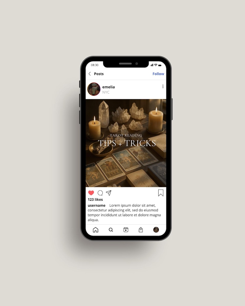 Tarot Instagram Templates: Social Media Posts, Reel Covers, Editable Canva Designs (Instant Download) image 9