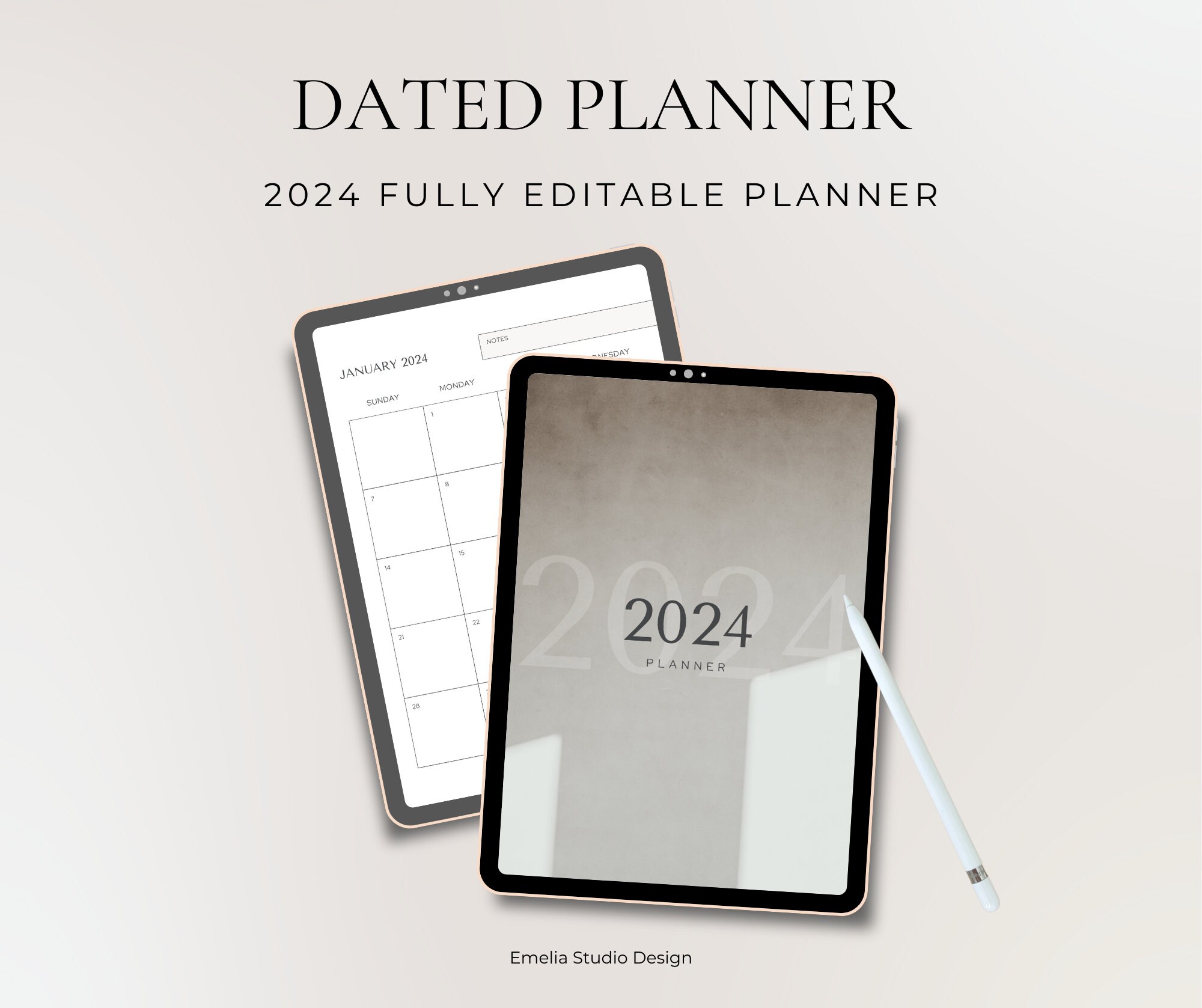 2024 Planner Template Spiral Planner Template 2024 Printable Etsy