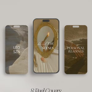 Tarot Instagram Templates: Social Media Posts, Reel Covers, Editable Canva Designs (Instant Download) image 8