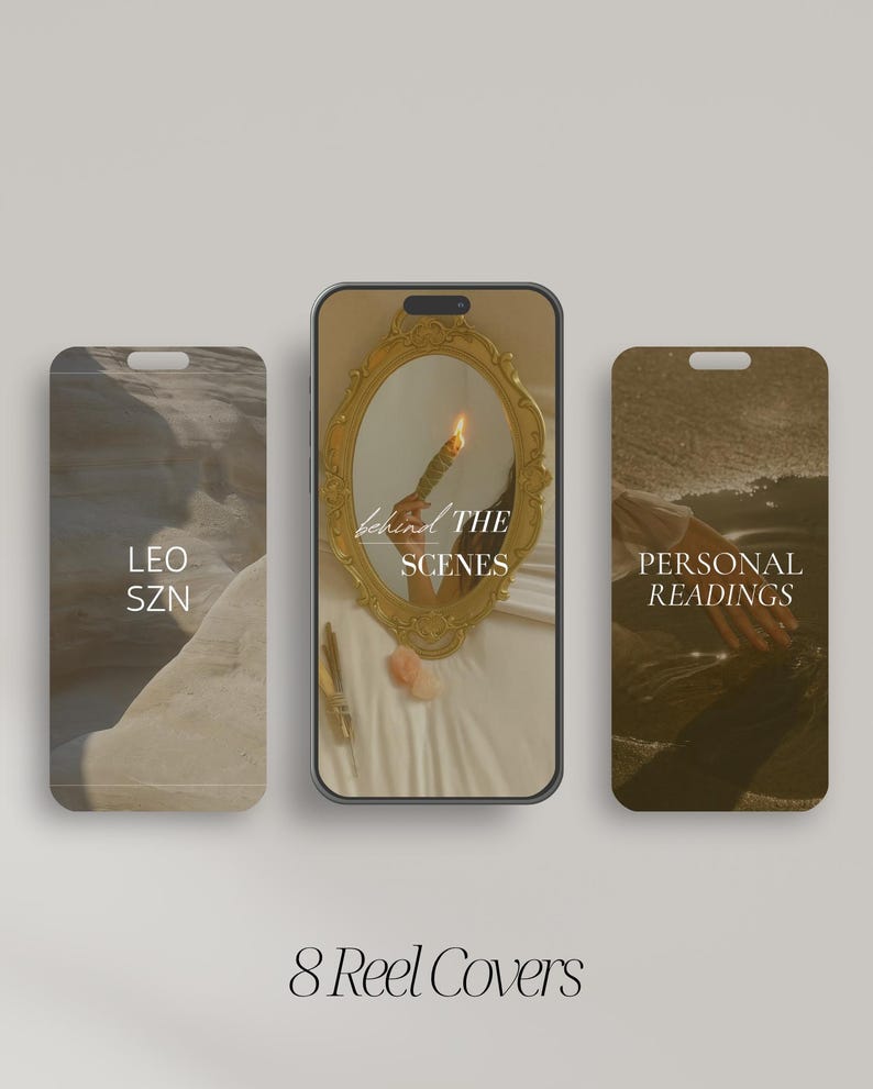 Tarot Instagram Templates: Social Media Posts, Reel Covers, Editable Canva Designs (Instant Download) image 8