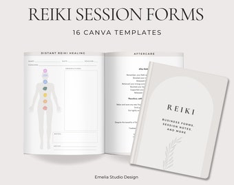 Reiki Business Templates, Reiki Essentials, Intake Forms, Minor Consent Waiver, Chakras Guide, Distant Reiki Notes, Holistic Coaching