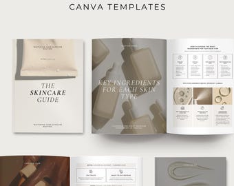 Modello di eBook sulla cura della pelle, lead magnet da 89 pagine (Canva)