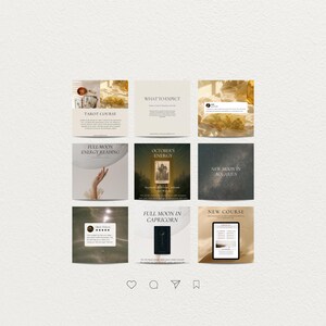 Tarot Instagram Templates: Social Media Posts, Reel Covers, Editable Canva Designs (Instant Download) image 6
