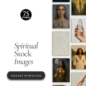 75 AI-spirituella stockbilder: Eterisk konst för sociala medier (digital nedladdning)