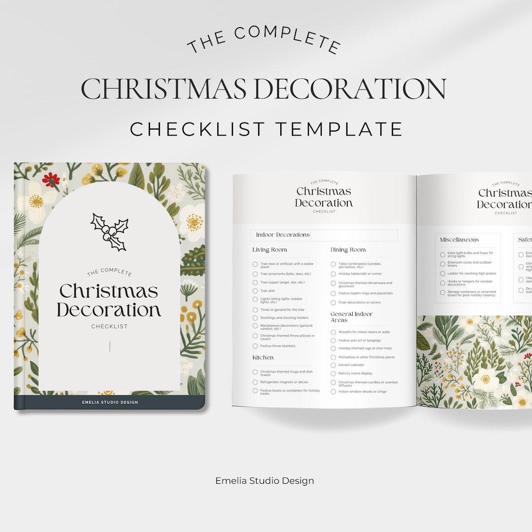Christmas Decoration Checklist, Holiday Planner, Blog Lead Magnet, Home ...