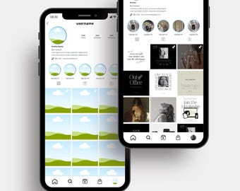 Canva Instagram Mockup Templates, Feed Layout