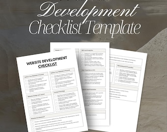Comprehensive Website Checklist Template: for Designers, Entrepreneurs & Small Businesses