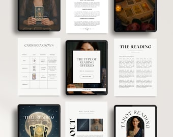 Editable Tarot Reading Template: 16-Page Canva Report (PDF)