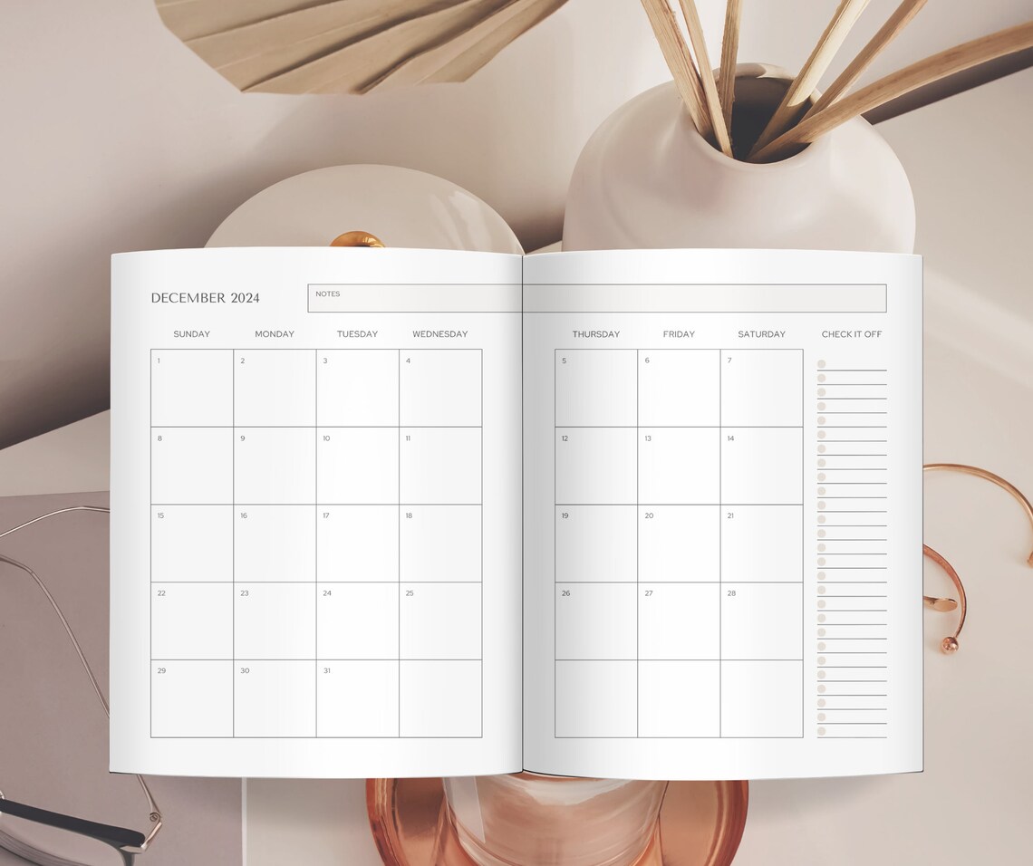 2024 Planner Template Spiral Planner Template 2024 Printable Etsy