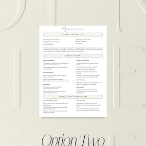 Plan de parto integral, plantilla de Canva: planificador de parto imprimible, recurso para doulas, parteras y madres primerizas. imagen 6