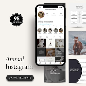 Pet Instagram Templates: Canva Social Media Posts for Vets & Groomers (Digital Download
