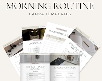 Morning Routine Checklist Templates | Habit Builder, Productivity Planner (Digital Download)