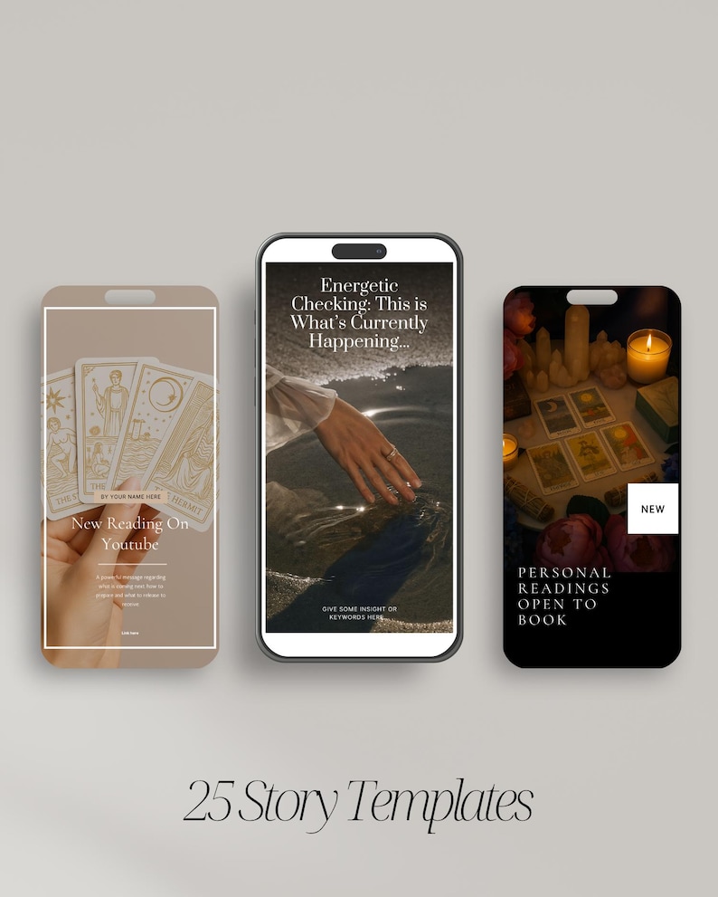 Tarot Instagram Templates: Social Media Posts, Reel Covers, Editable Canva Designs (Instant Download) image 10