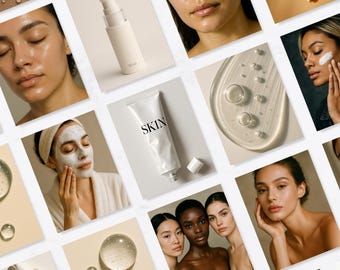 57 Premium Skincare Stock Images – High-Resolution, AI-Generated Beauty Photography for Skincare Instagram, Workbooks, Websites & More