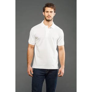 Blanks+ Herren Pikee Poloshirt, Schwarz, Weiss, Anthrazit, Marineblau, S-4XL, Eco-Cotton Blend