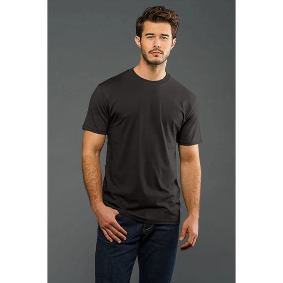 Blanks+ Men's X Heavy Jersey Short Sleeve Tee, Black, White, Navy, Charcoal, Red