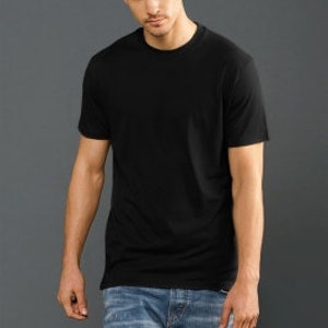 Blanks+ Men's Heavy Jersey Short Sleeve Tee, Black, White, Charcoal, Navy, Red Black