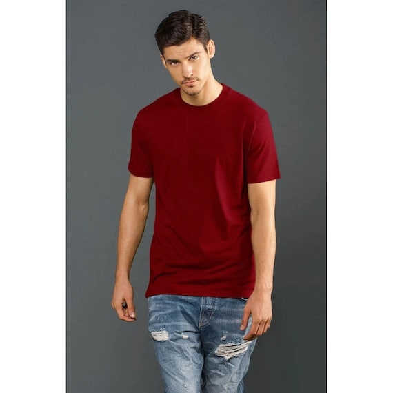 Blanks+ Men's Heavy Jersey Short Sleeve Tee, Black, White, Charcoal, Navy, Red