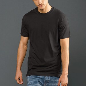 Blanks+ Men's Heavy Jersey Short Sleeve Tee, Black, White, Charcoal, Navy, Red Charcoal