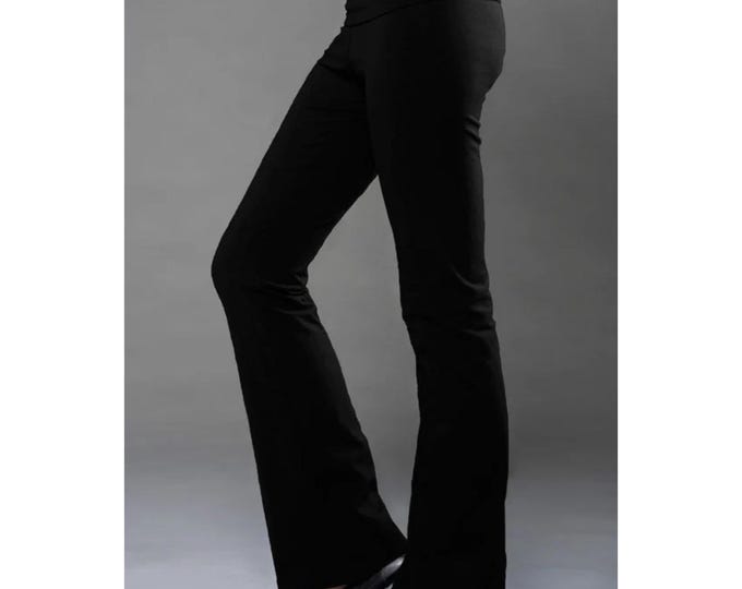 Blanks+ Women's Yoga Pants, Black, S-2XL, Cotton and Spandex