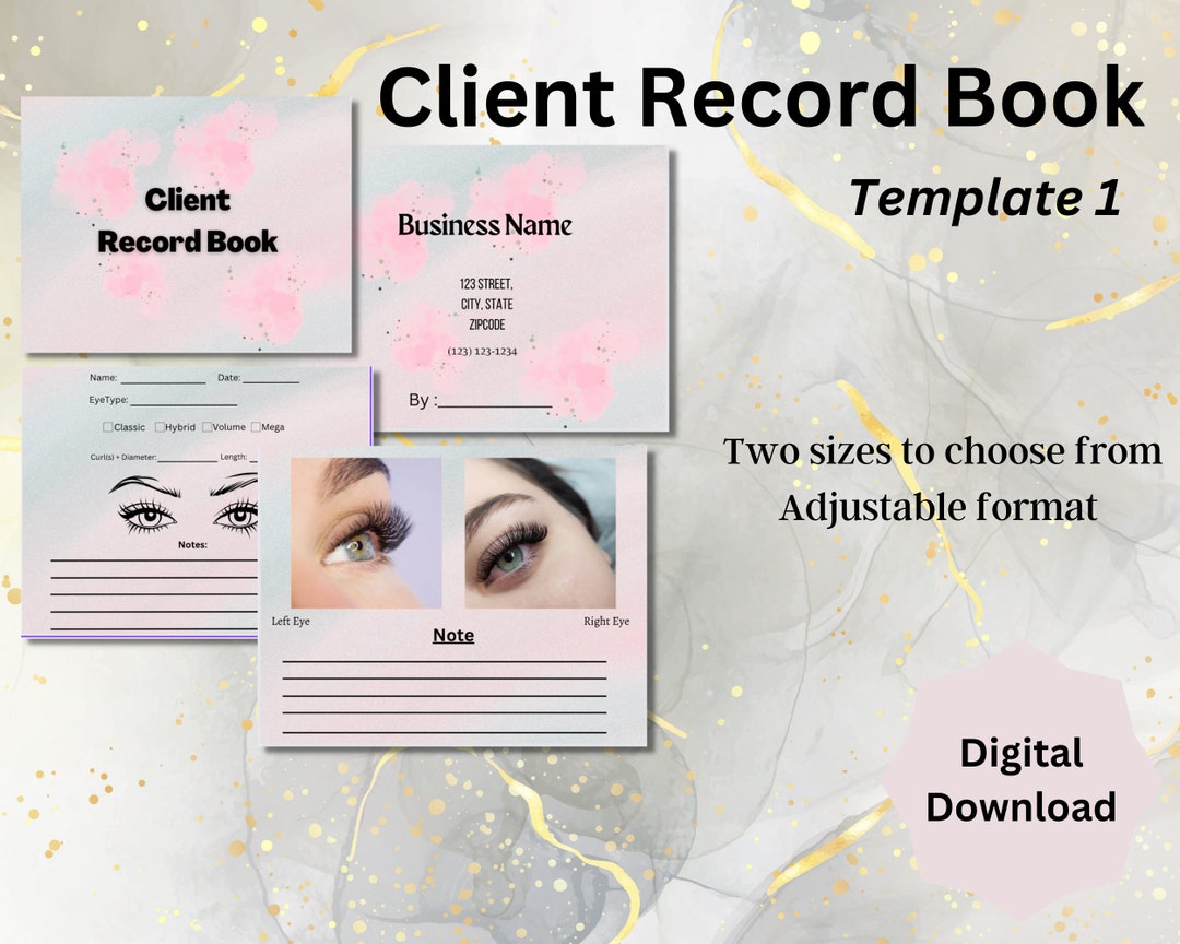 Client Record Book/ Printable Record Book/ Client Record Book W