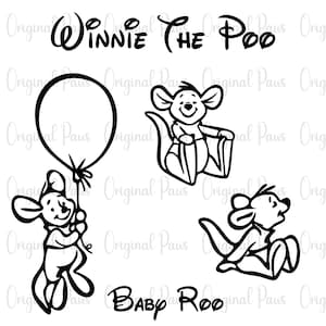 Winnie The Poo Roo Cute Download SVG, PNG, EPS, jpg digital download