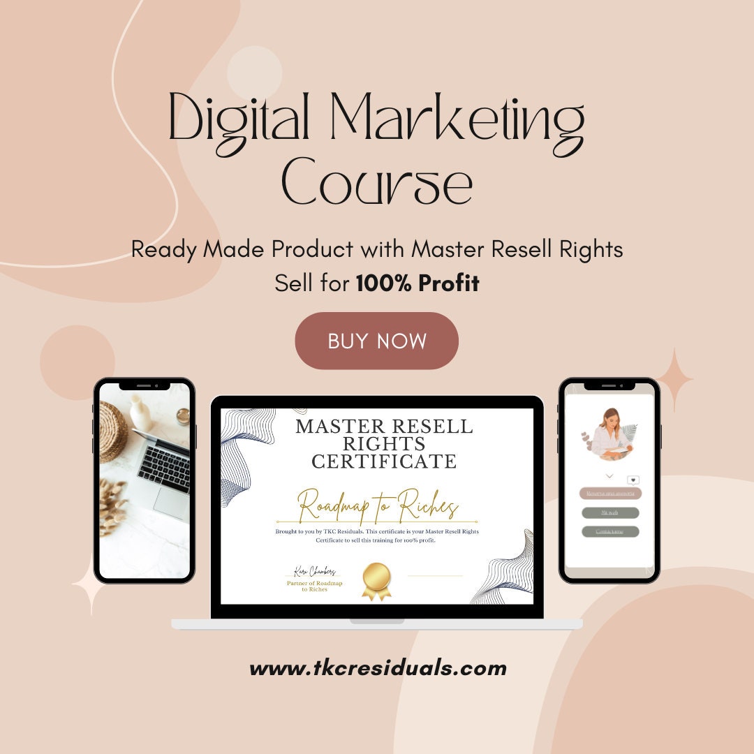 Premium Digital Marketing Course With Master Resell Rights - Etsy