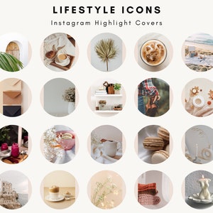 Lifestyle Instagram Highlight Covers|Minimalistic Lifestyle Instagram Highlight Covers|Neutral IG Aesthetic Pack|Instagram Media Kit