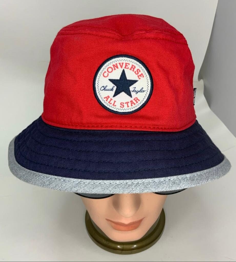 Converse Chuck All Star Bucket Hat Red Navy Blue Gray - Etsy