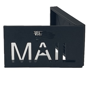 Black FLAG + MAIL Design Mailbox Flag for Stone or Brick Mailboxes
