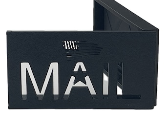 Black FLAG + MAIL Design Mailbox Flag for Stone or Brick Mailboxes