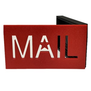 MAIL Design Mailbox Flag for Stone or Brick Encased Mailboxes, Replacement Flag Kit, Red Alert Flag, Outgoing Mail Flag, Mailbox Notice Flag