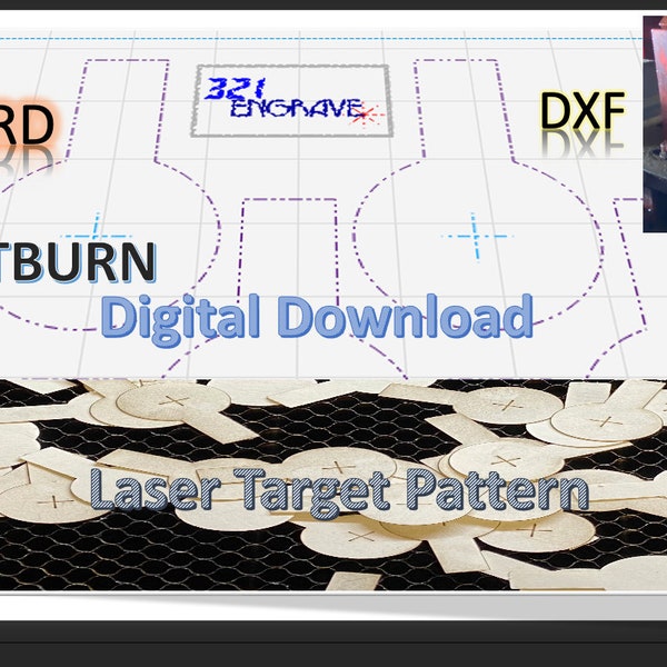 DIY SVG Alignment Target or your laser engraver. LightBurn LightObject Download Files shop tool