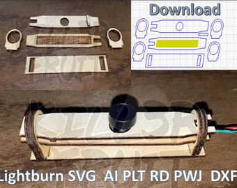 Updated Design SVG USB camera holder 4 your laser engraver. LightBurn LightObject AI Download Files - works with more 60mmx9mm camera brands