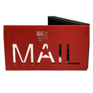 FLAG + MAIL Design Mailbox Flag for Stone or Brick-Encased Mailboxes, Replacement Flag Kit, Red Alert Flag, Outgoing Mail Flag