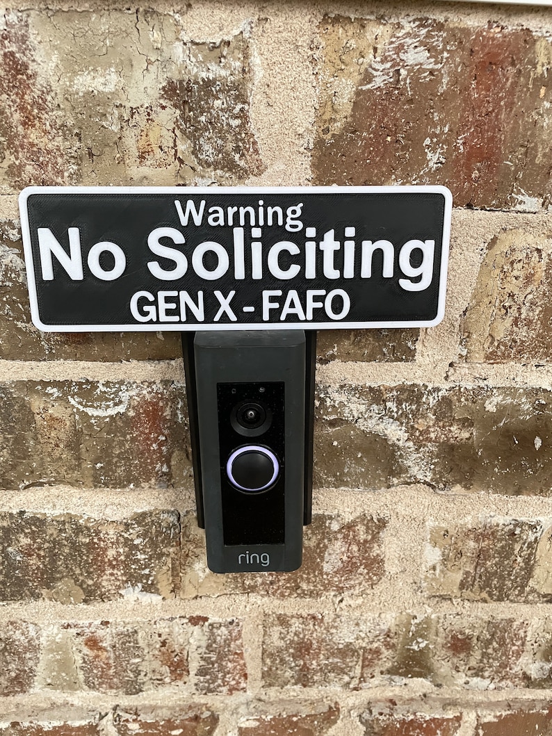 No Soliciting Gen X - FAFO Custom Sign. Indoor or Outdoor Usage Sign 3D ...