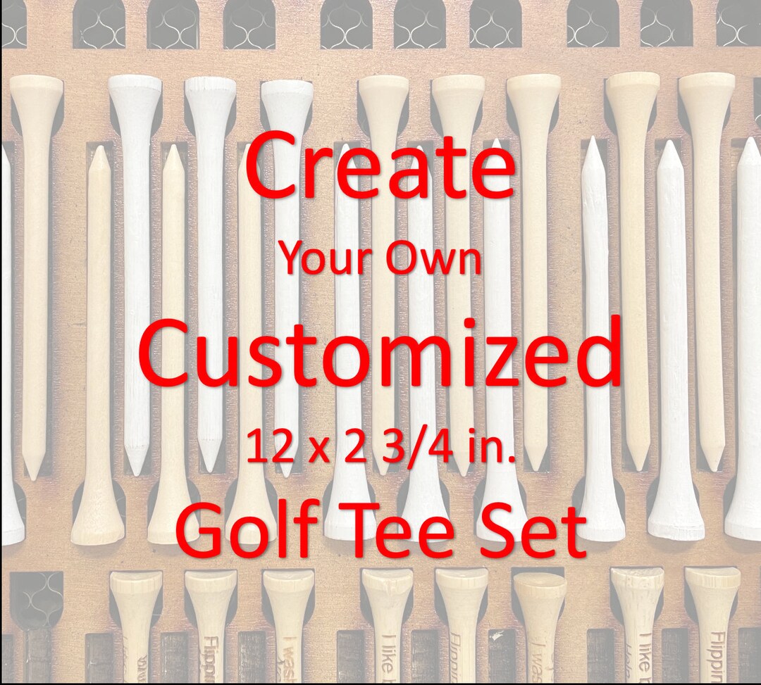 12 2 3/4 In. Customize Golf Tee Set, Alternative 2 Business Cards